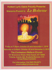 mini image of La Boheme opera flyer